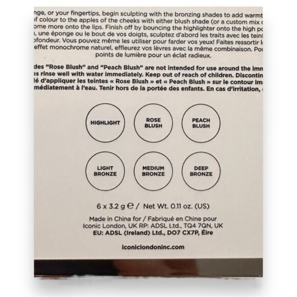 🆕 NWT Iconic London CREAM FACE PALETTE Multi-Use cream Blush Bronze Highlighter - Picture 8 of 8